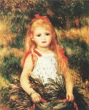 Pierre Renoir Girl with Sheaf of Corn Norge oil painting art